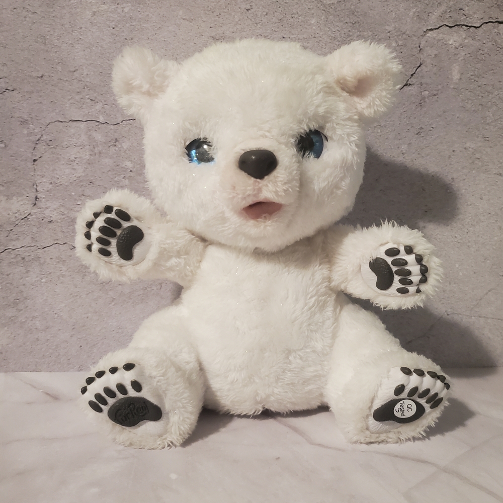 (4/$20) Hasbro FurReal Friends Snifflin Sawyer Polar Bear Cub Interactive